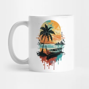 beach and boat Mug